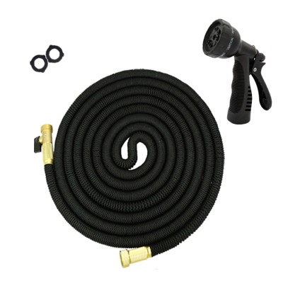 Amazon top 1 black brass fitting expandable garden hose for USA type