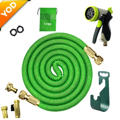 Amazon Top Seller 2018 Best Price  All Solid Brass Fitting Extra Strength Fabric Triple Latex Core Long Warranty Garden Hose