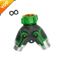 2018 amazon hot sale metal body 2-way garden hose splitter