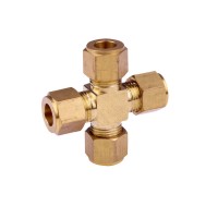 Brass OD Cross connector 3/8" for mist cooling system